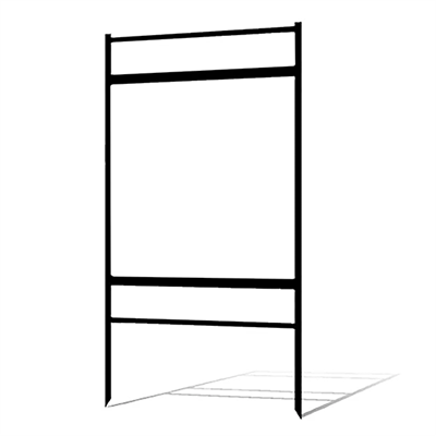 24x30" Black Frame with Top & Bottom Riders