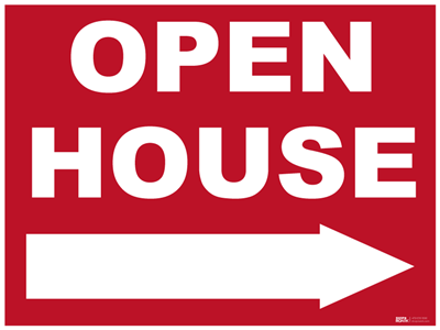 Stock 24x18 Open House Directional